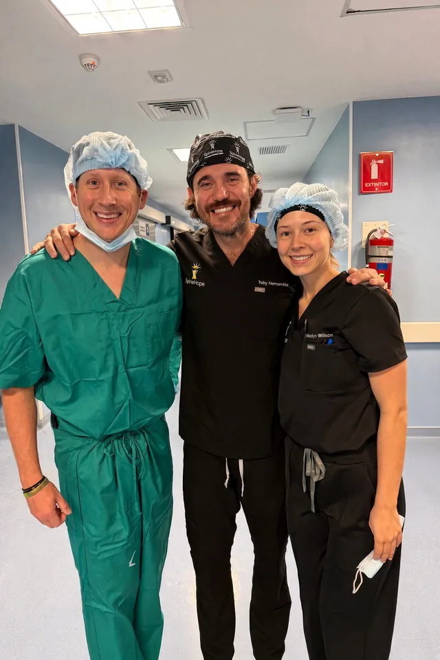 Three SpineHope surgical volunteers